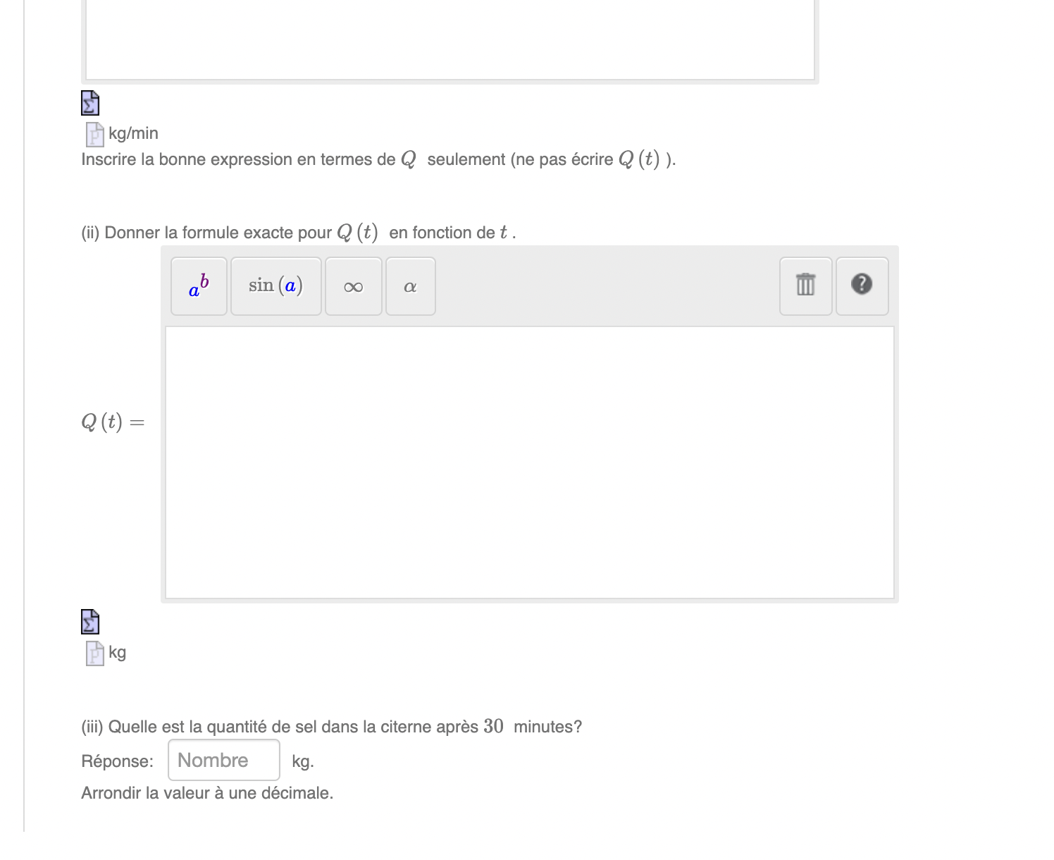 de 3 L/min. La solution est constamment brasse et vacue au taux