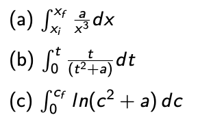 I need help integrating these. Please show step by step. Thank YOU
