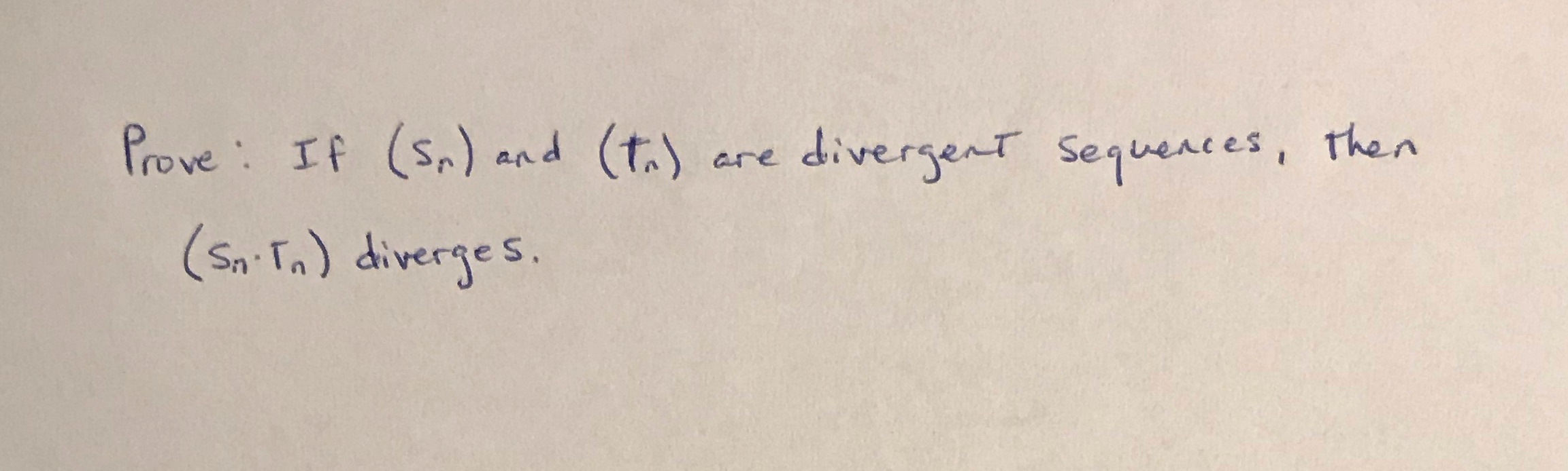 Could Someone please help me with this question Prove: If ( S,)