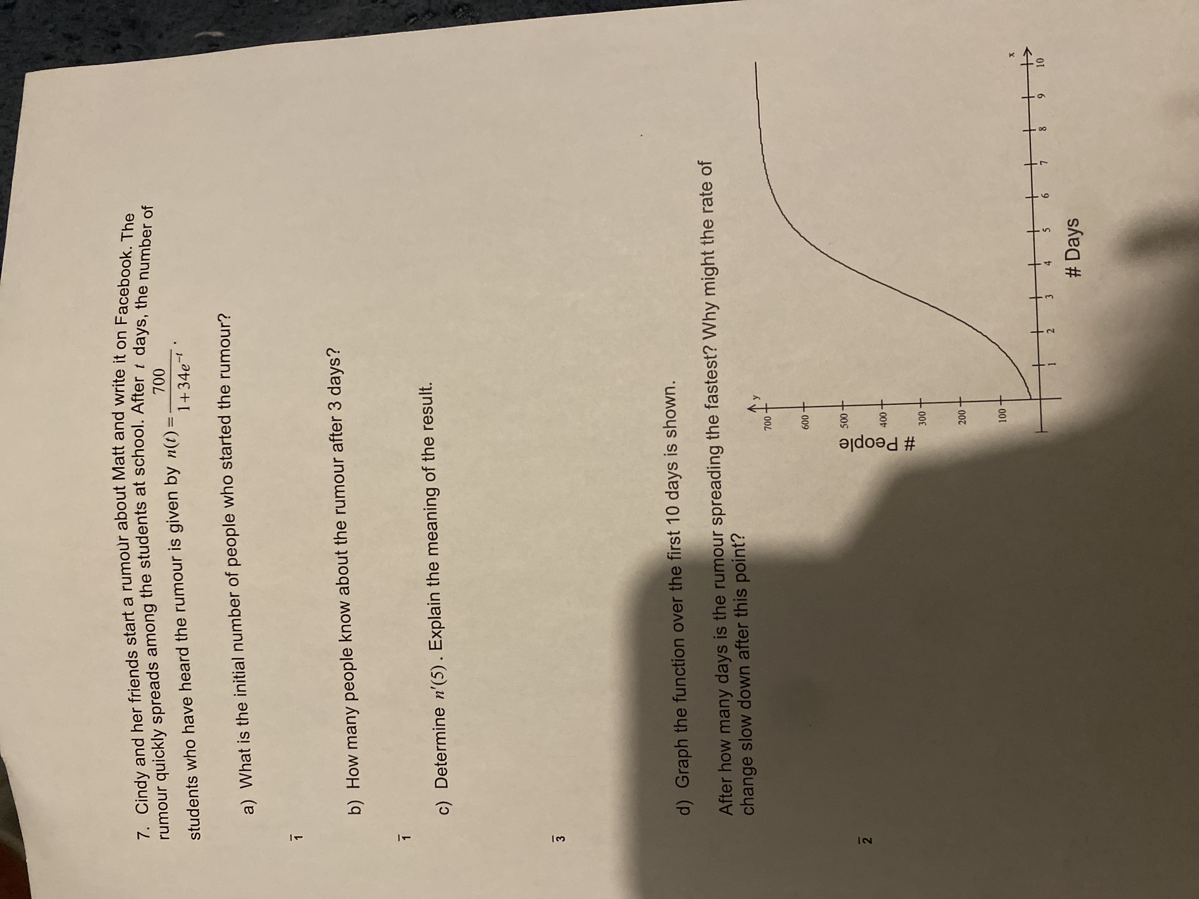 to determine y), the 99th derivative. (Explain your answer) (2 marks) 3.