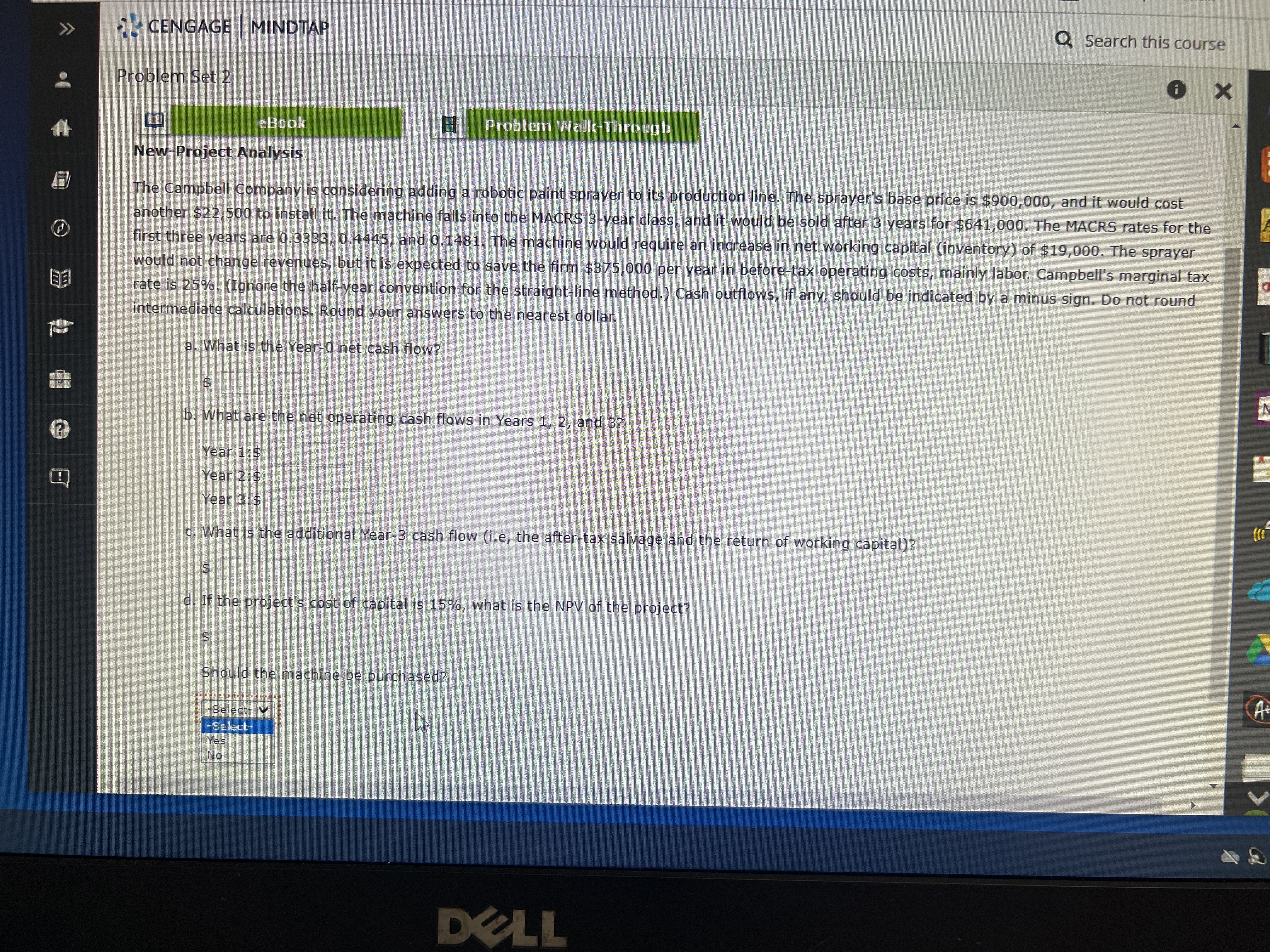  > > CENGAGE | MINDTAP Search this course Problem Set 2