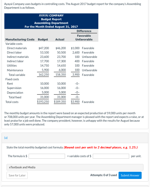 budgets for 2017 are as follows: January February Sales $370.800 $412,000 Direct