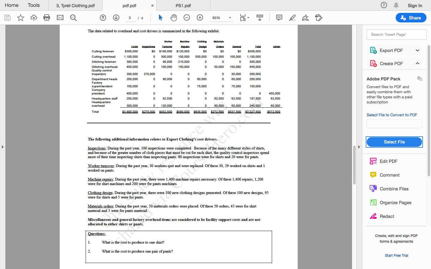 the data collected from the Cutting Department. In fact, the foremen in
