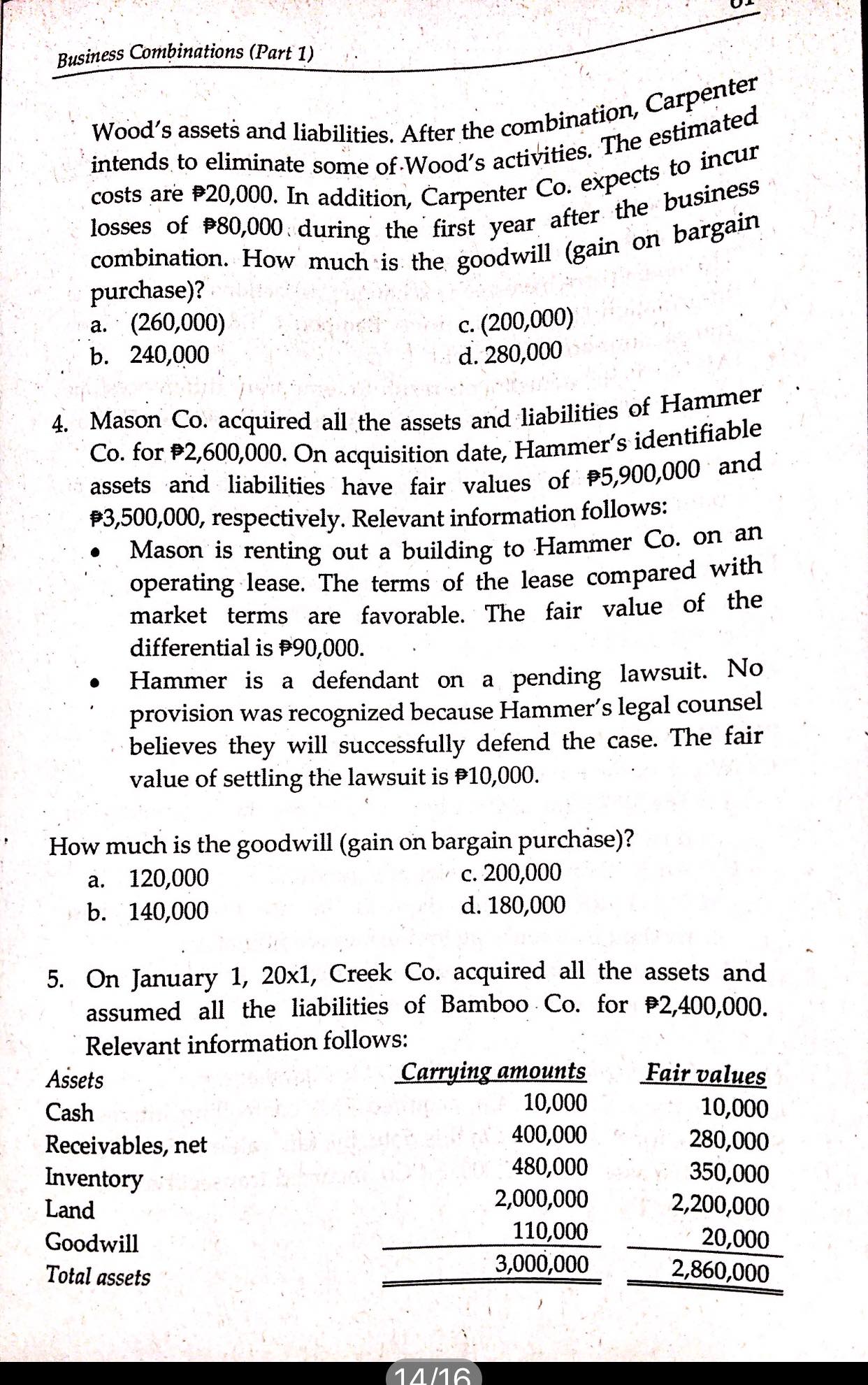 voting rights in the combined entity. c. Entity A's former management team