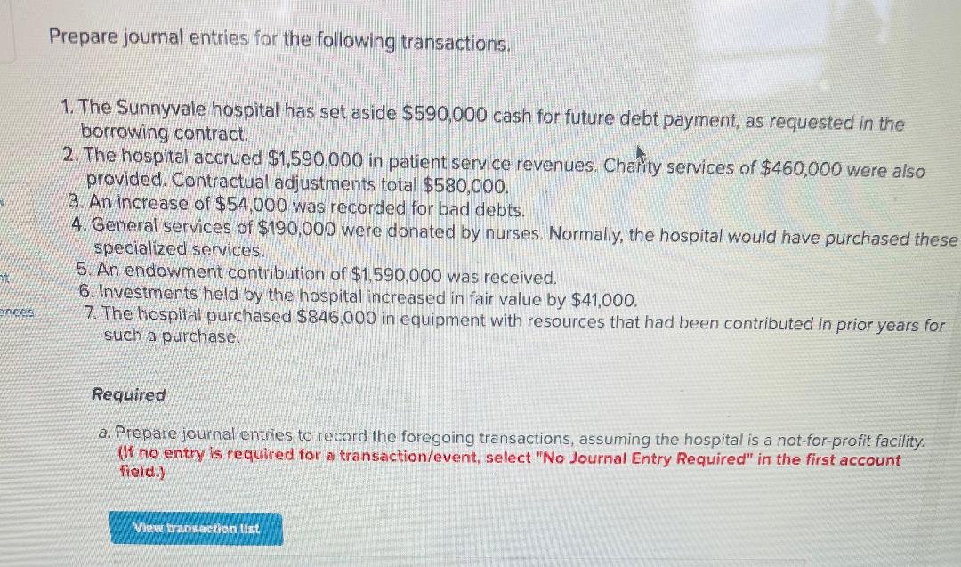 to record the foregoing transactions, assuming the hospital is a business-type government