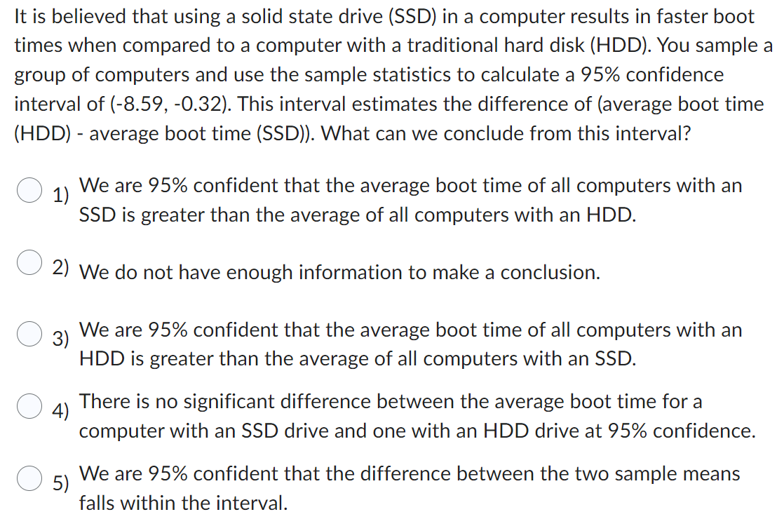 a computer results in faster boot times when compared to a computer