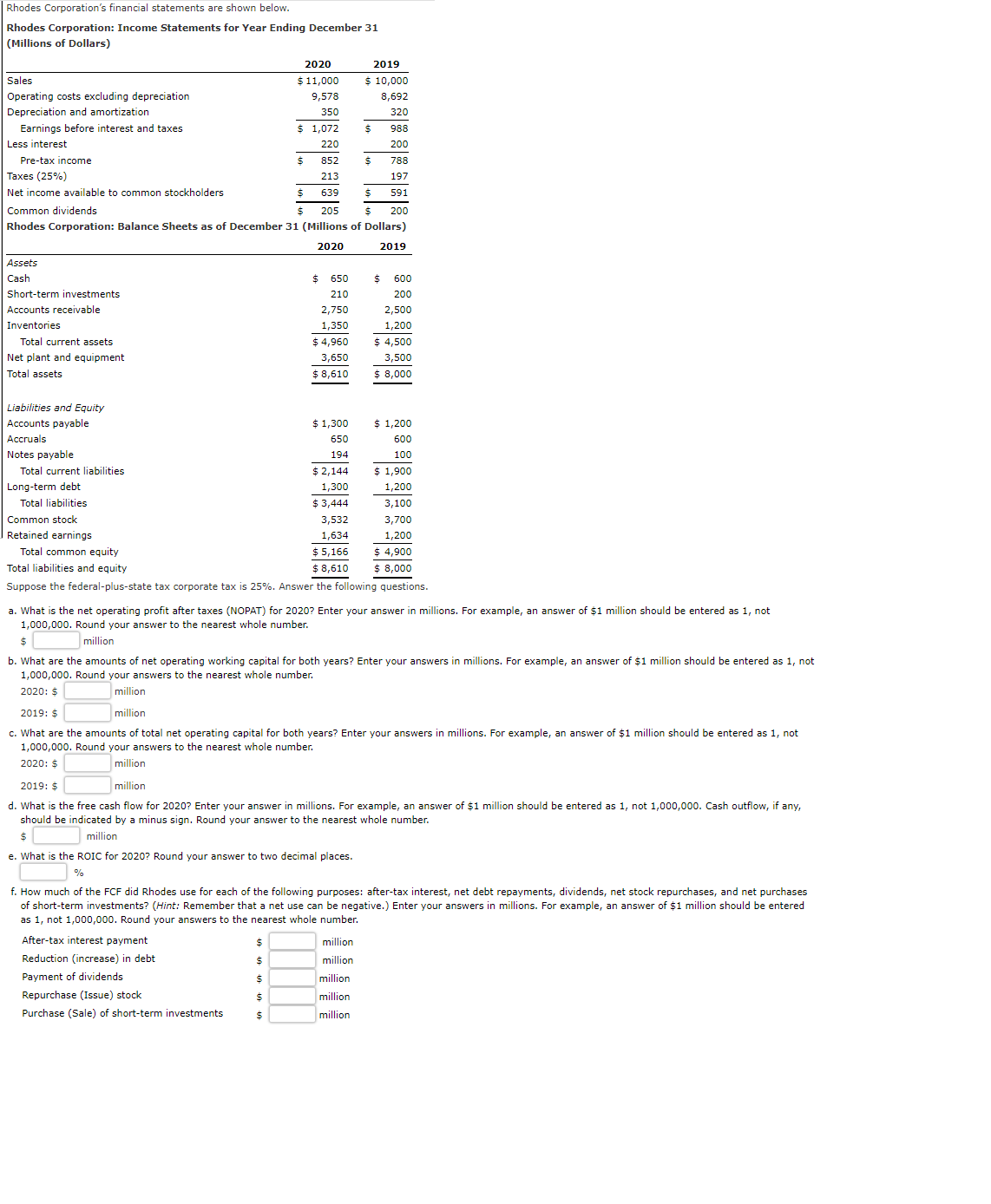 please help and show work so I can learn. thank you. Rhodes