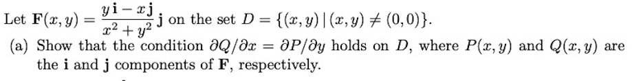 Working on this problem related to line integrals on vector fields. Help