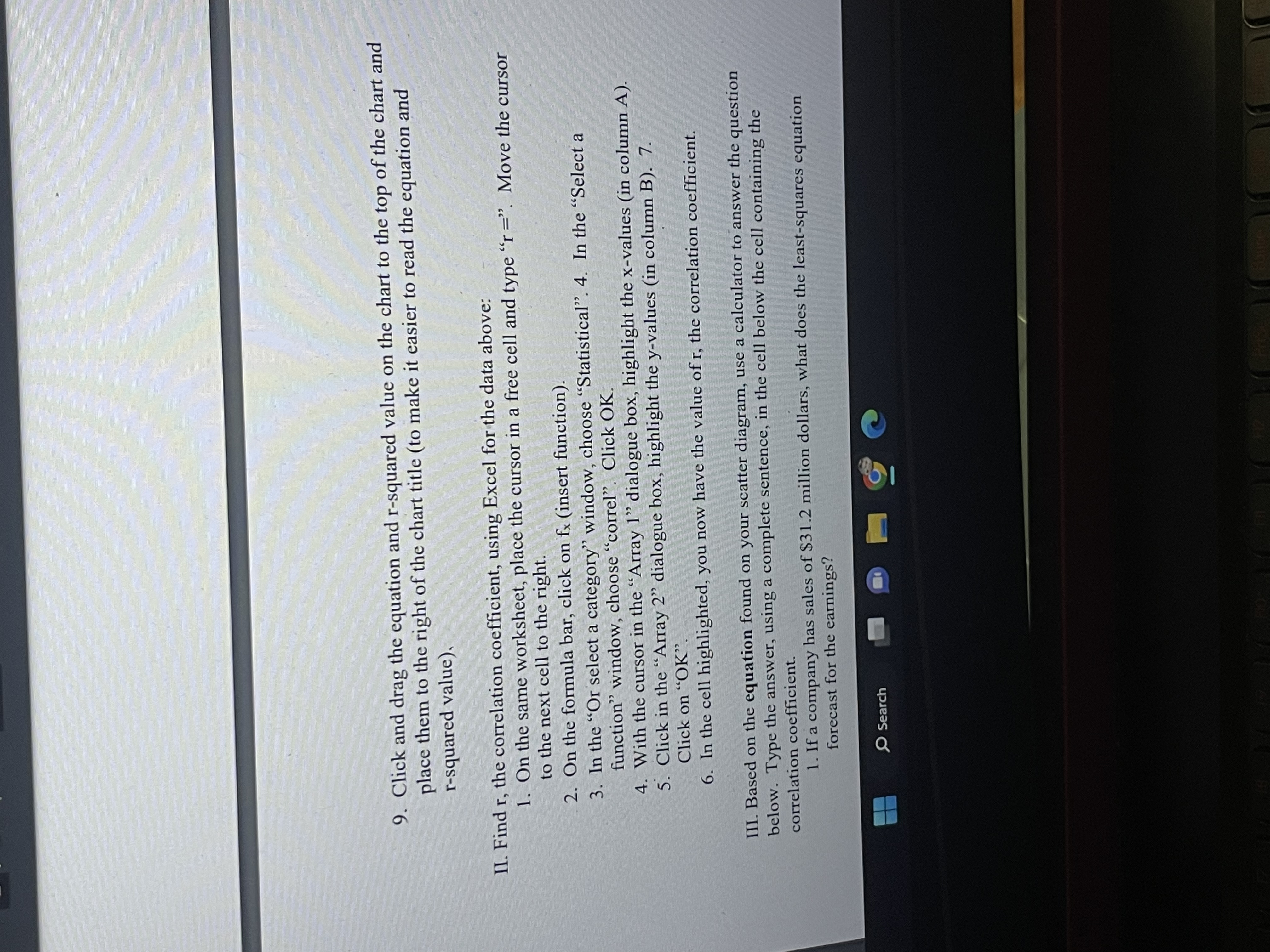 the scatter diagram and check the box for axis titles. The vertical