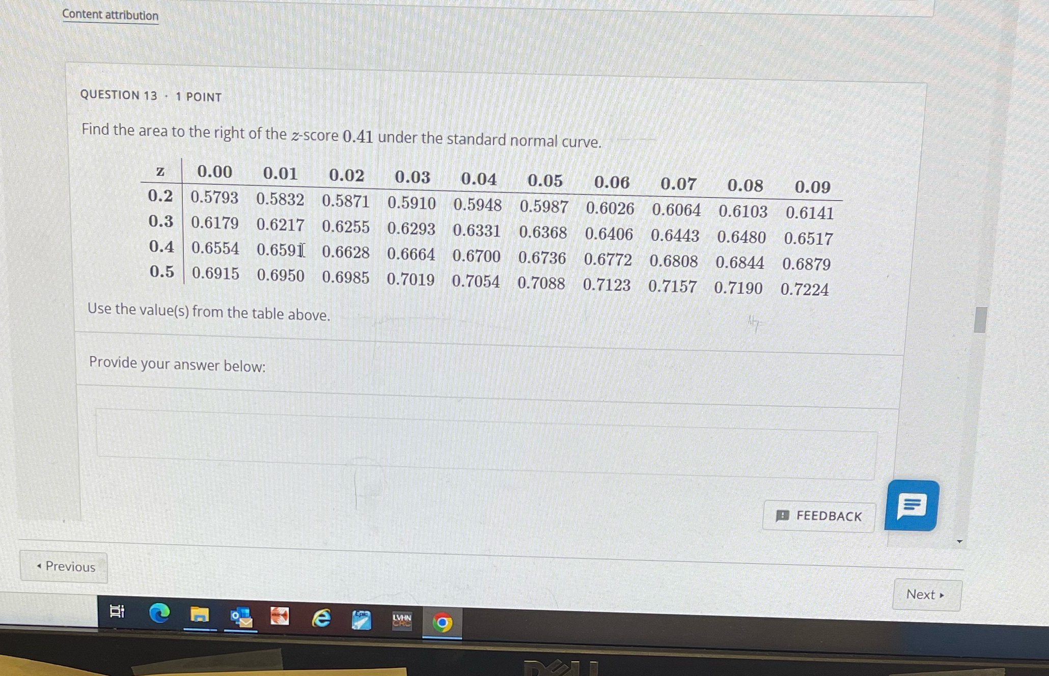 Help !!! Content attribution QUESTION 13 . 1 POINT Find the area
