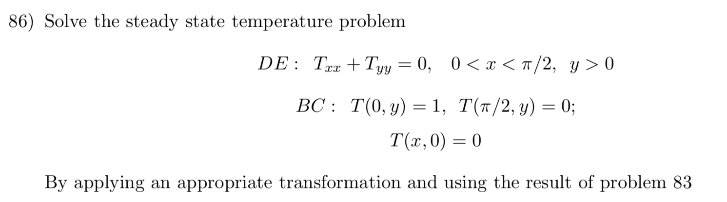 = 0, x> 0, y>0 BC : T(0, y) = 1, T(x,
