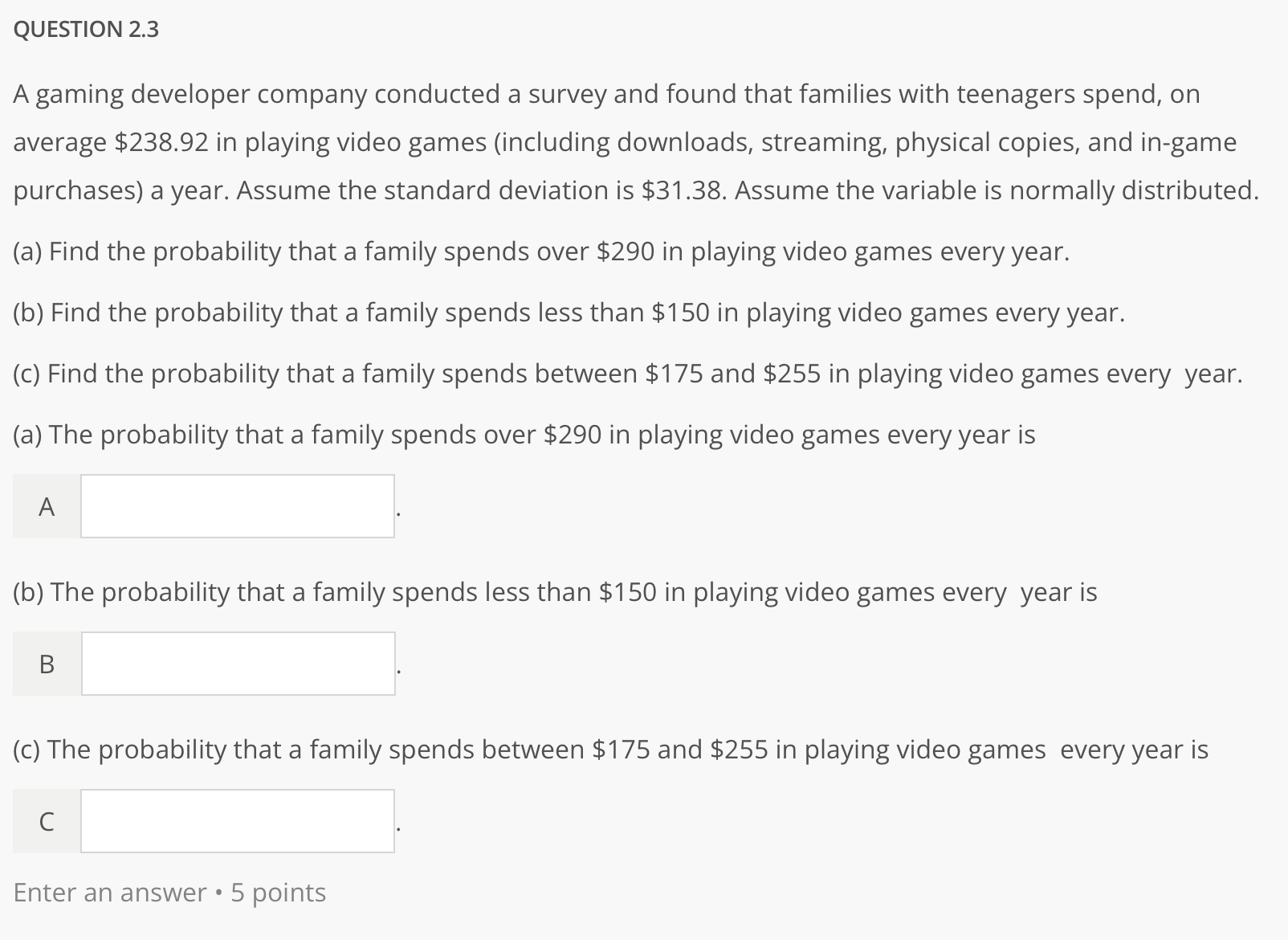 of Score more than ZScore #1 = 0.1587 F'I LJ QUESTION 2.1