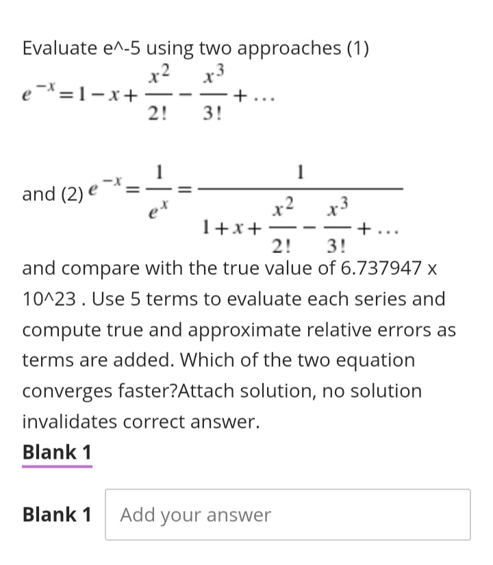  Evaluate eo-S using two approaches (1) 12 x3 e" l and