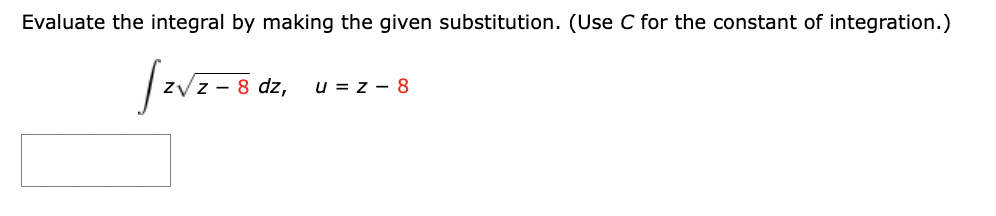 the constant of integration.) [cost/Ft) dt, u = J} ft Evaluate the