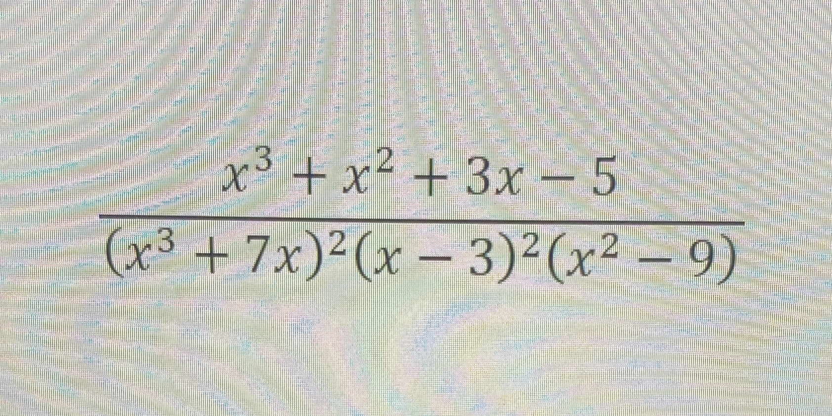 I need help with this partial fraction decomposition. Just the step i