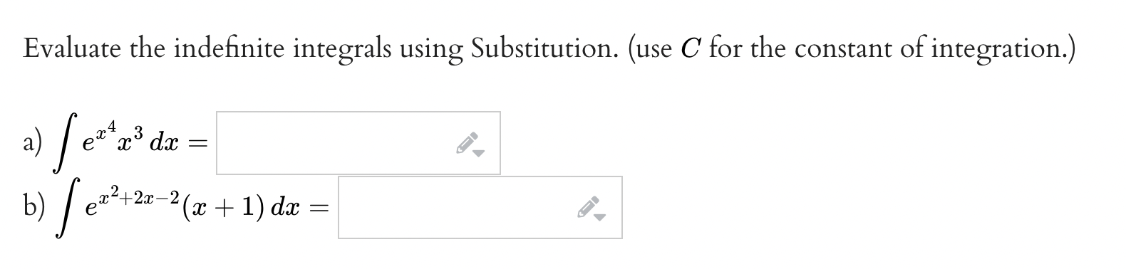 da = b) / ex2+2x-2( x + 1) dx =