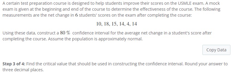 their scores on the USMLE exam. A mock exam is given at