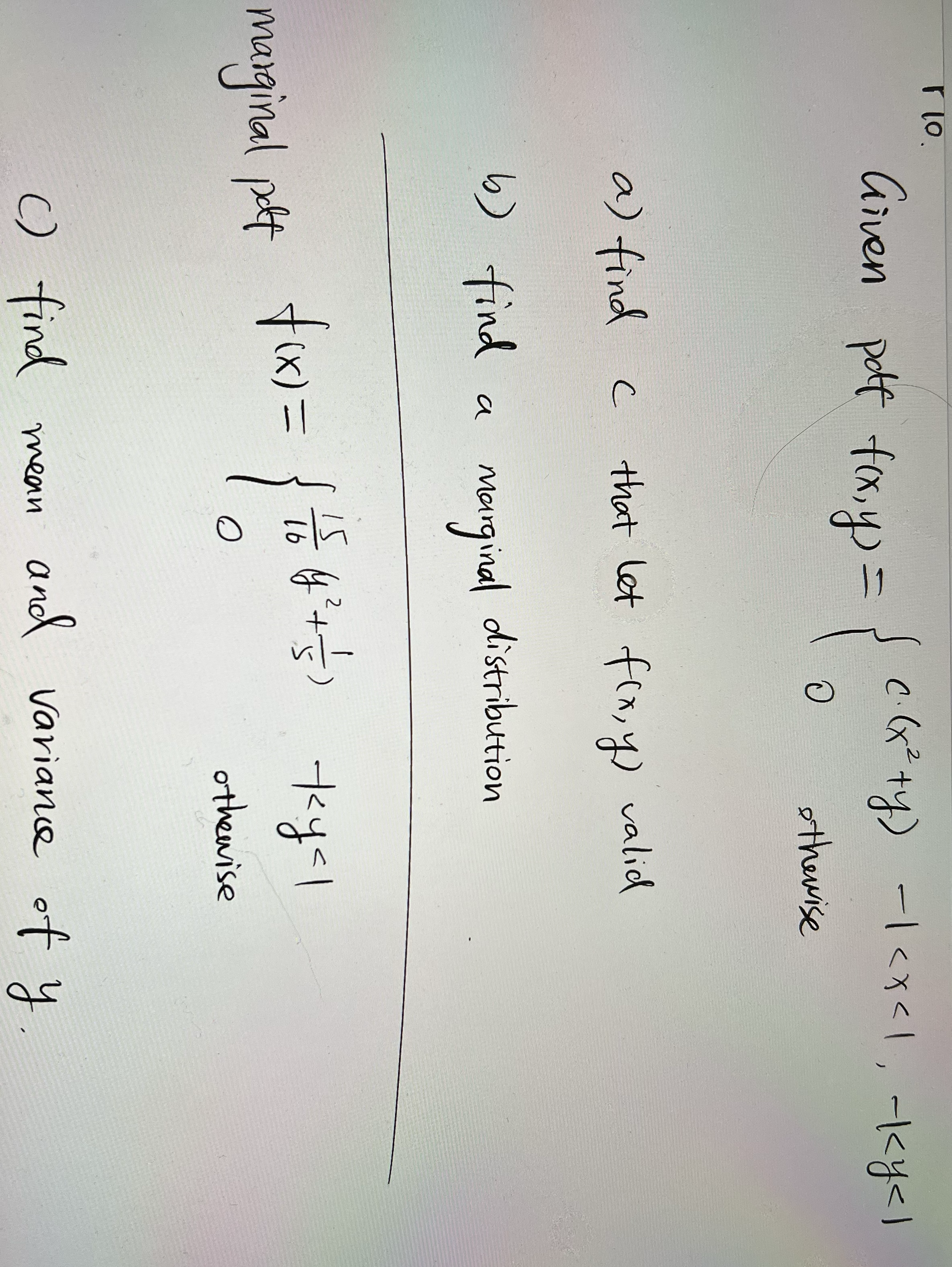 Given pdf fix, " = J c. (x-ty) - lex