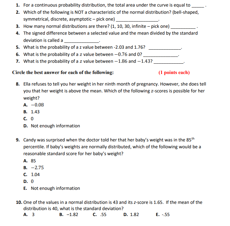 curve is equal to 2. Which of the following is NOT a