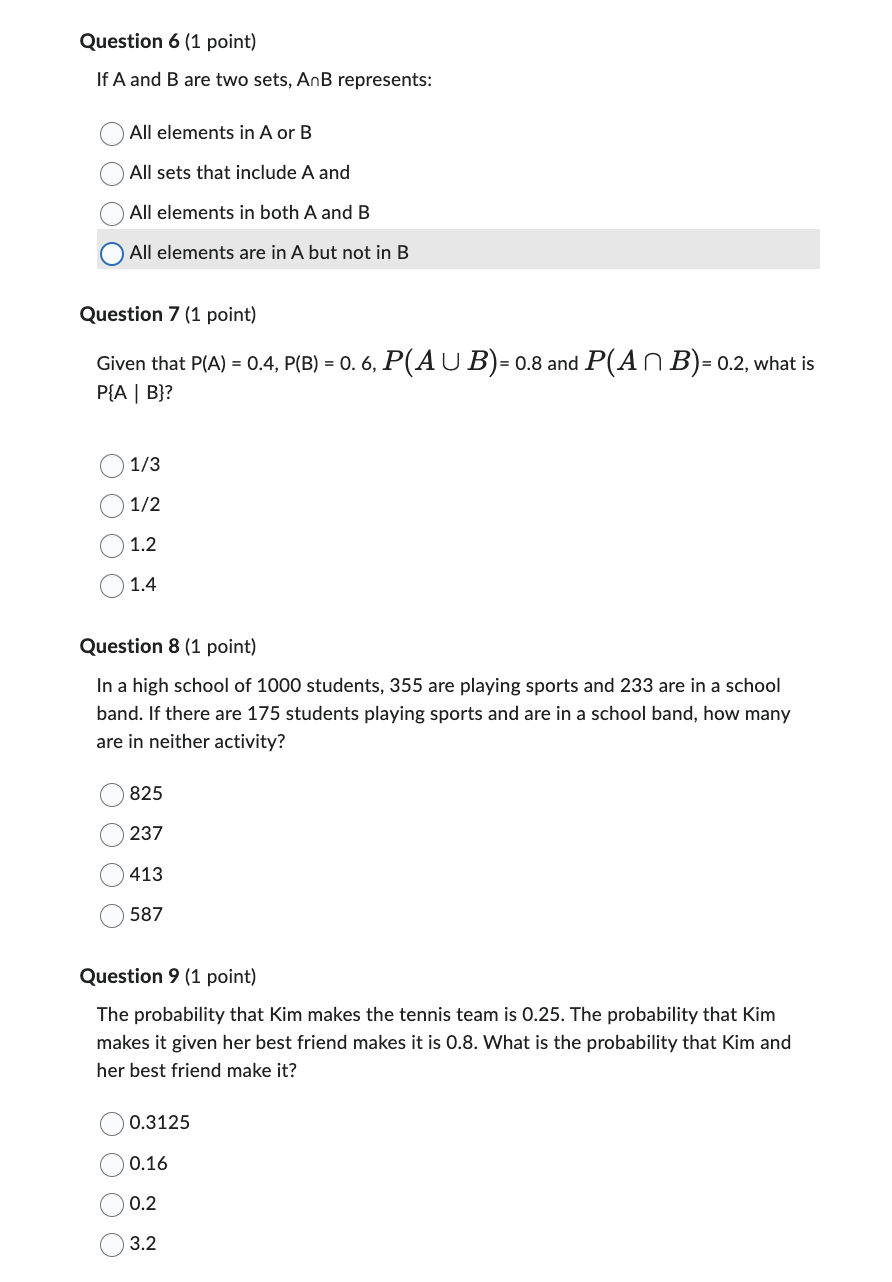 w, x, y, z} and B = {p, q, r, s, t,