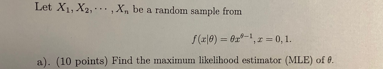MLE of 0* = 1+0
