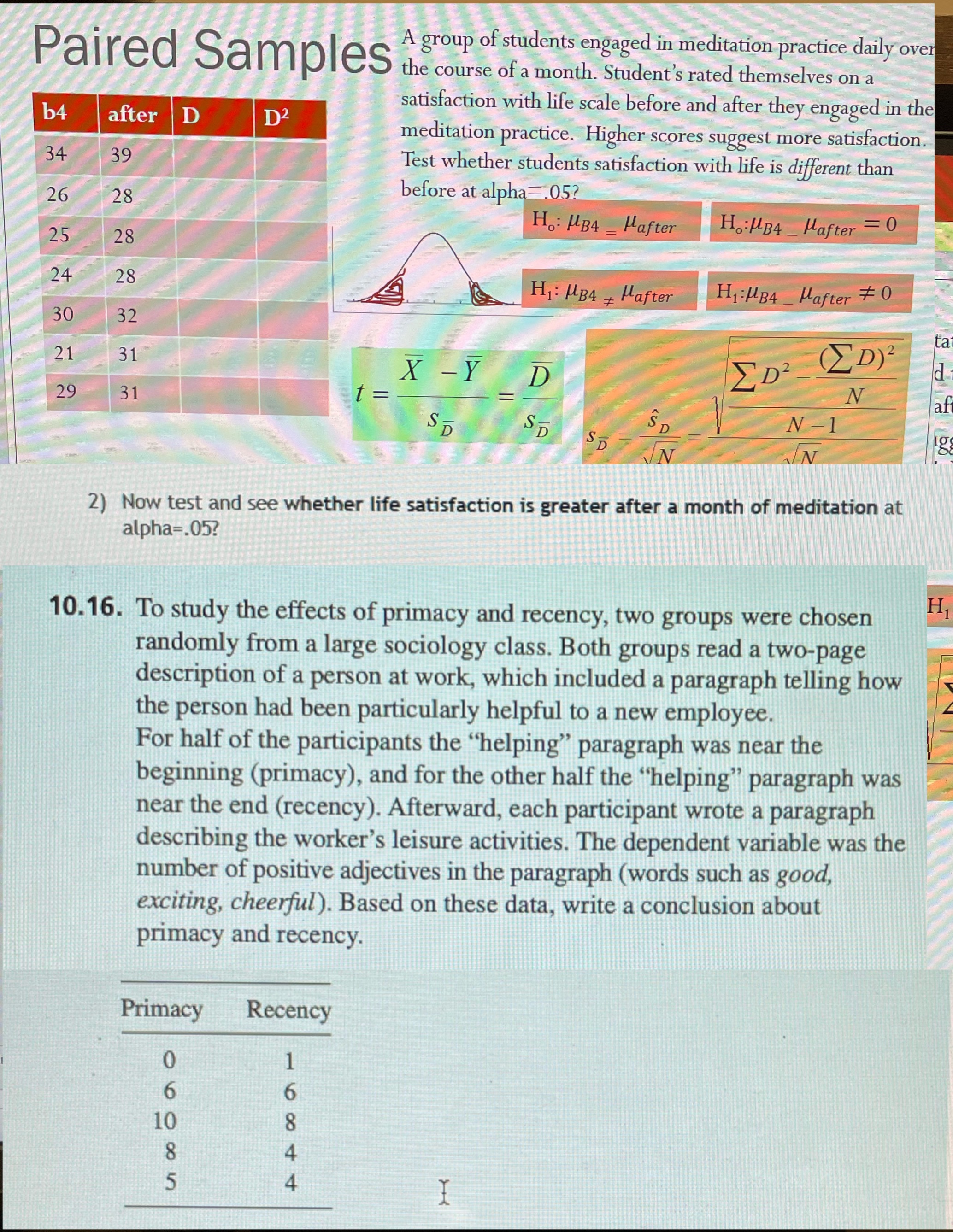  Pa i r e d S a m p I e