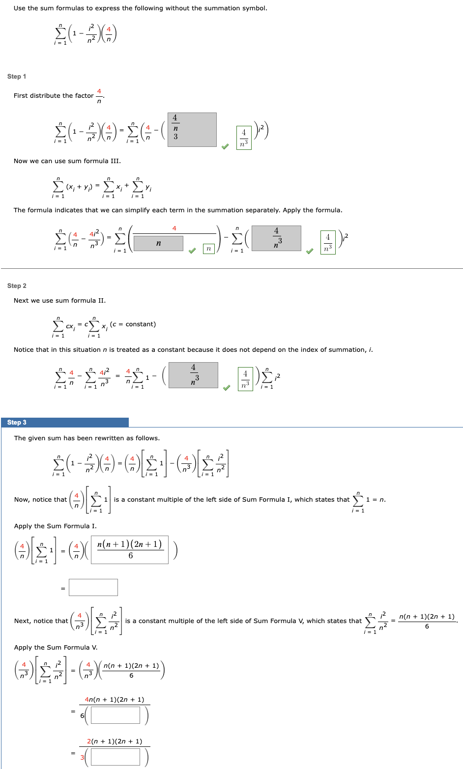 x = 2 to x = 4; 2 subintervals Step 1 To