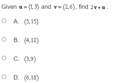 (3,9 ) O D. (6,18)Use the image to answer the question. Which