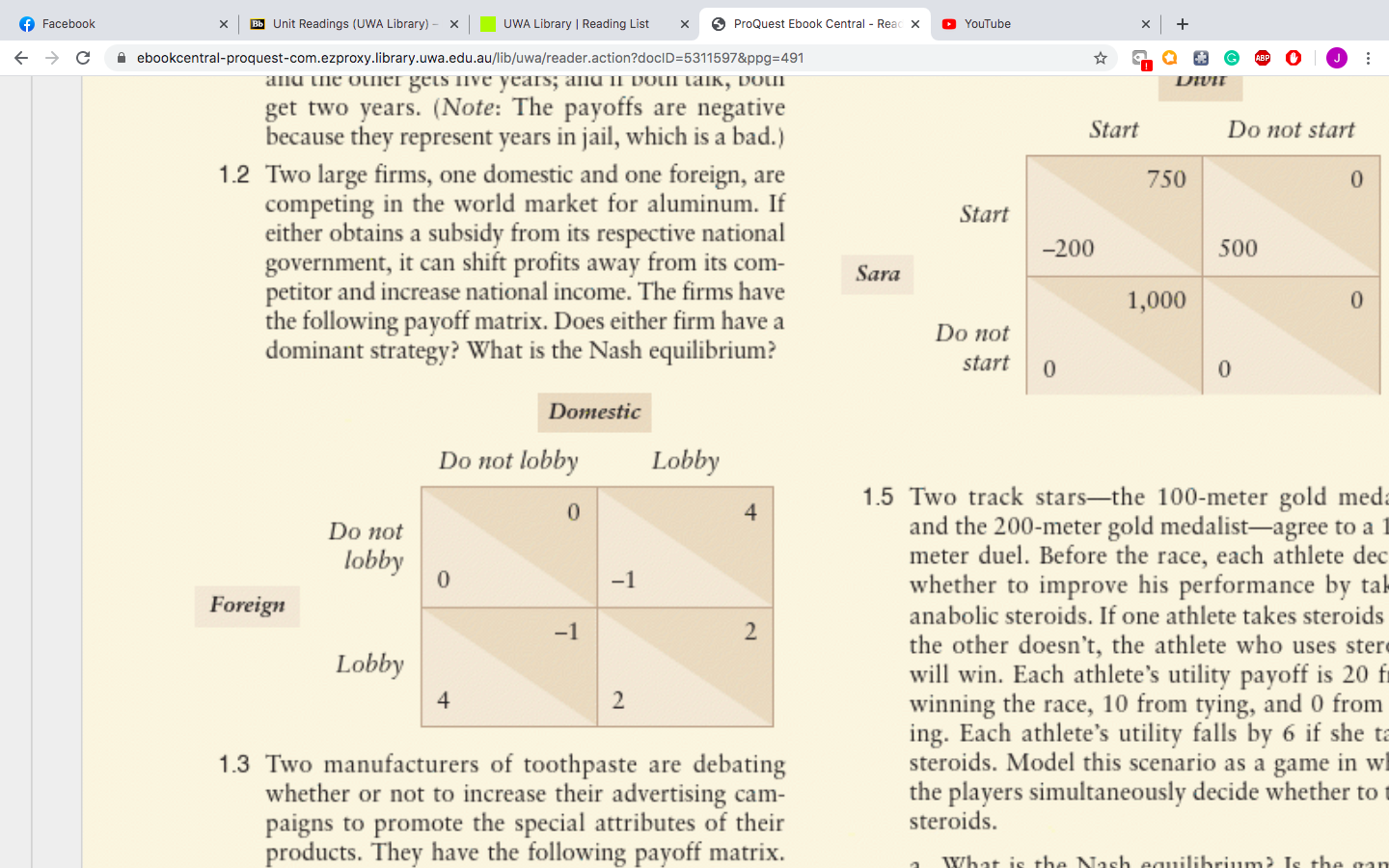  f Facebook X Bb Unit Readings (UWA Library) - x UWA