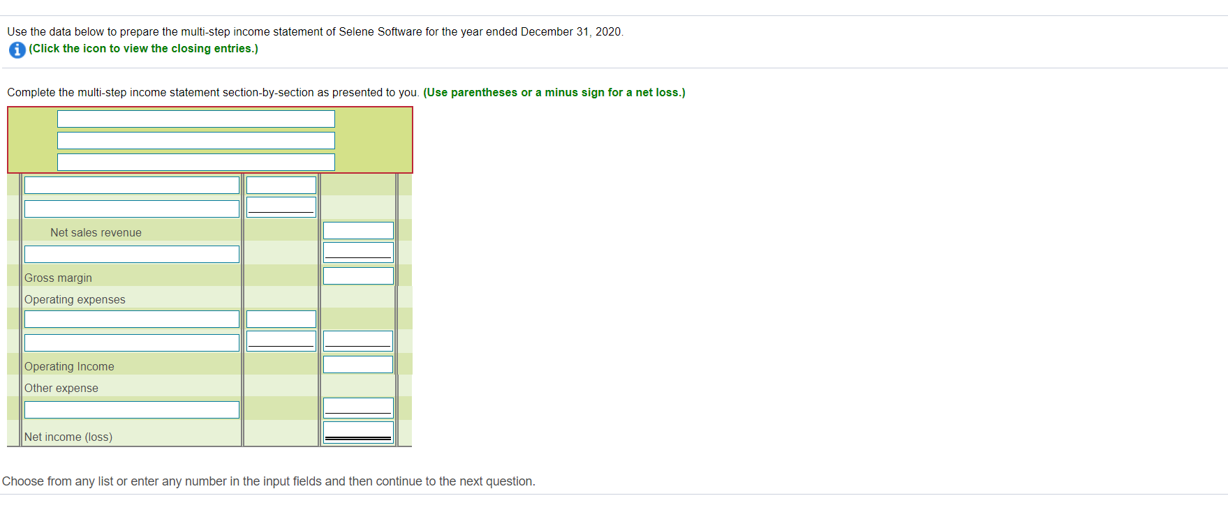 this is full question Use the data below to prepare the multi-step