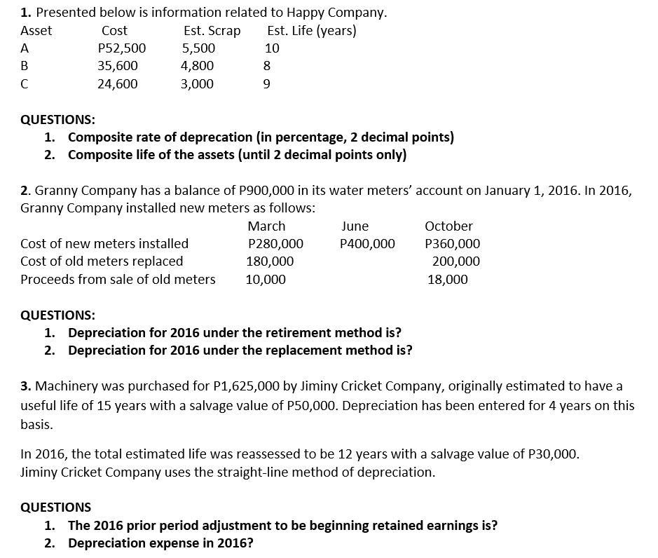 Please answer. refer to the image. it is all complete questions. all