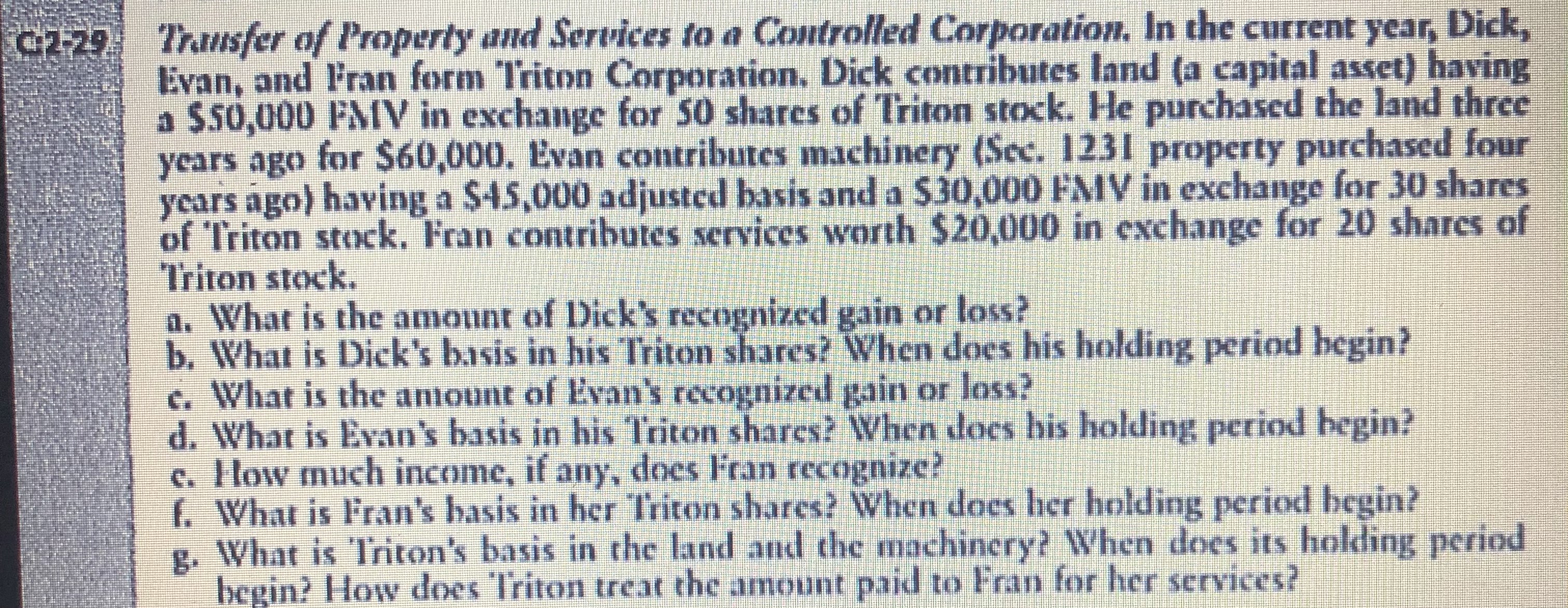 answer C2-29A, B, C, D, E, F, G Transfer of Property and