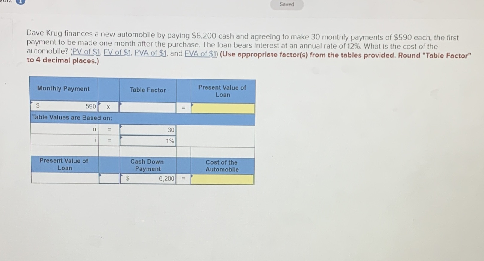 Can I get help with this question please ? Saved Dave Krug