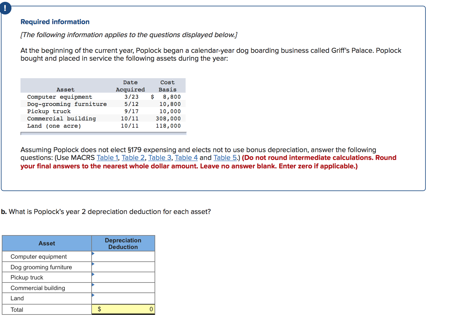 I need help with this accounting question, Thank you Required information [T