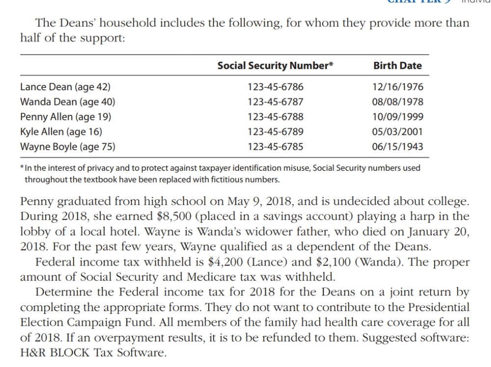 1. lance H. and Wanda B. Dean are married and live at