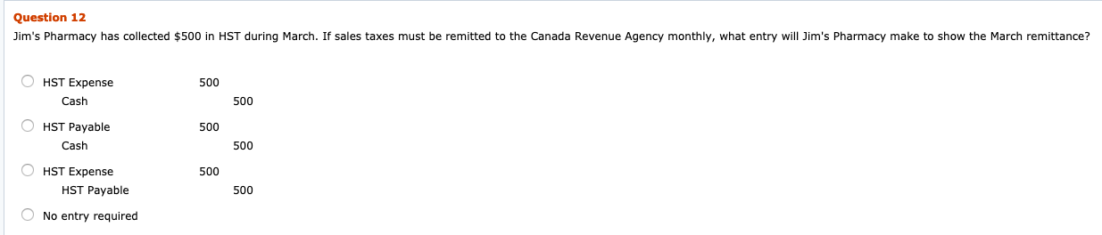 Answer please. thank you so much. Question 12 Jim's Pharmacy has collected