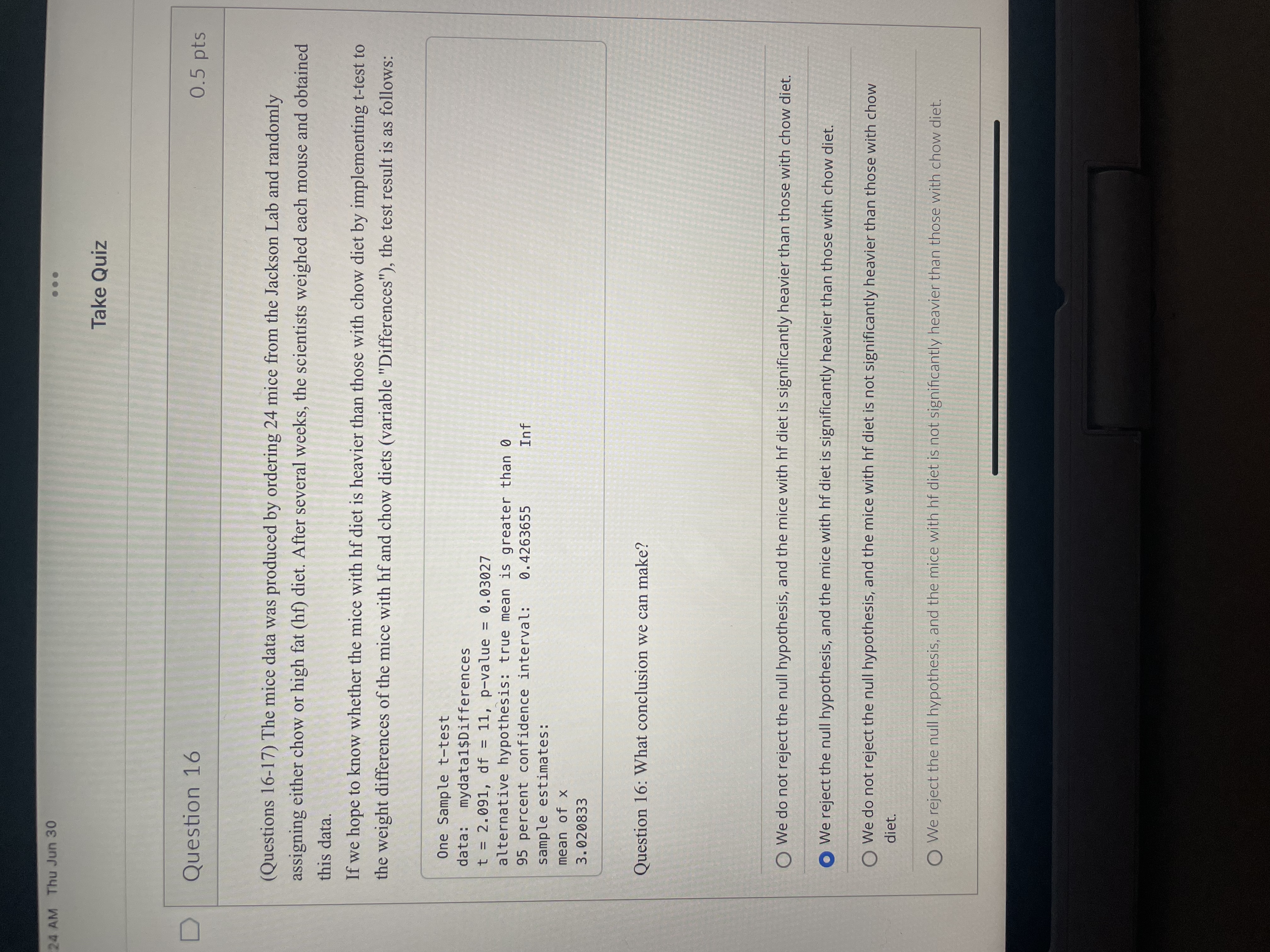 24 AM Thu Jun 30 . . . Take Quiz D