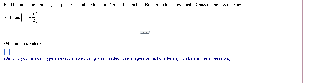 for any numbers in the expression. Use a comma to separate answers
