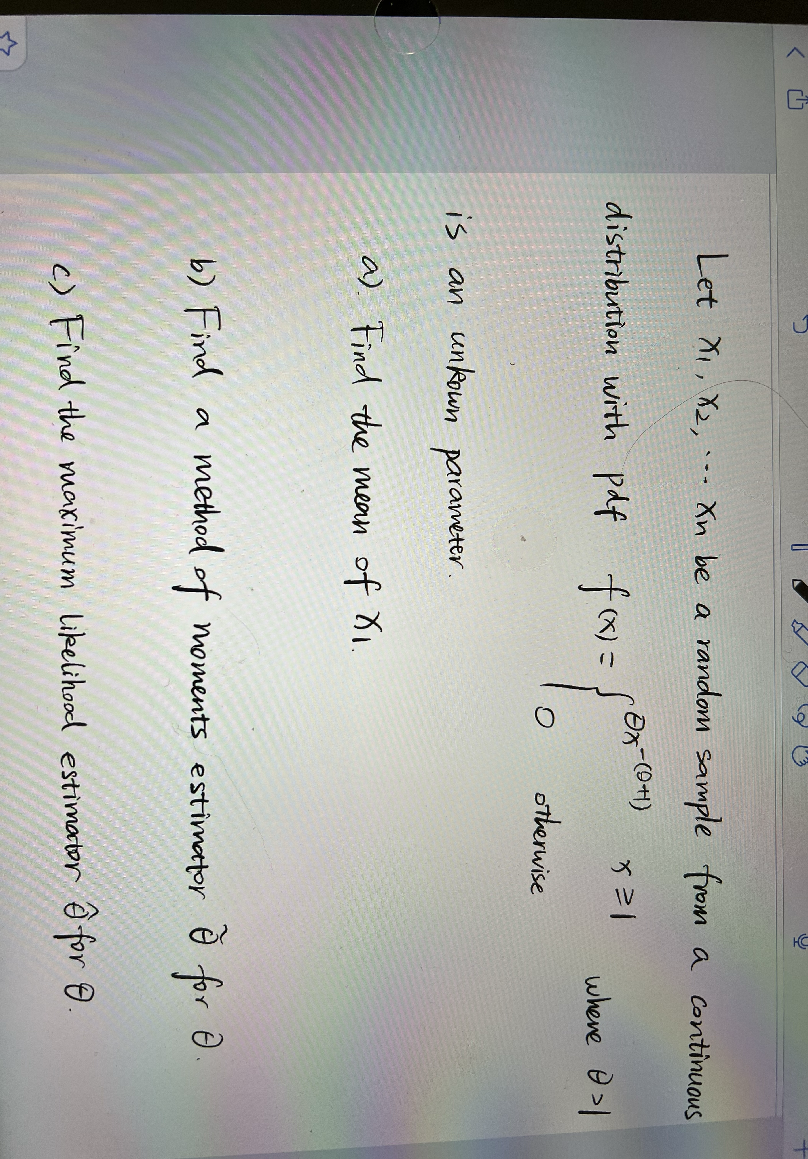 a continuous distribution with pdf f ( x ) = ( ex