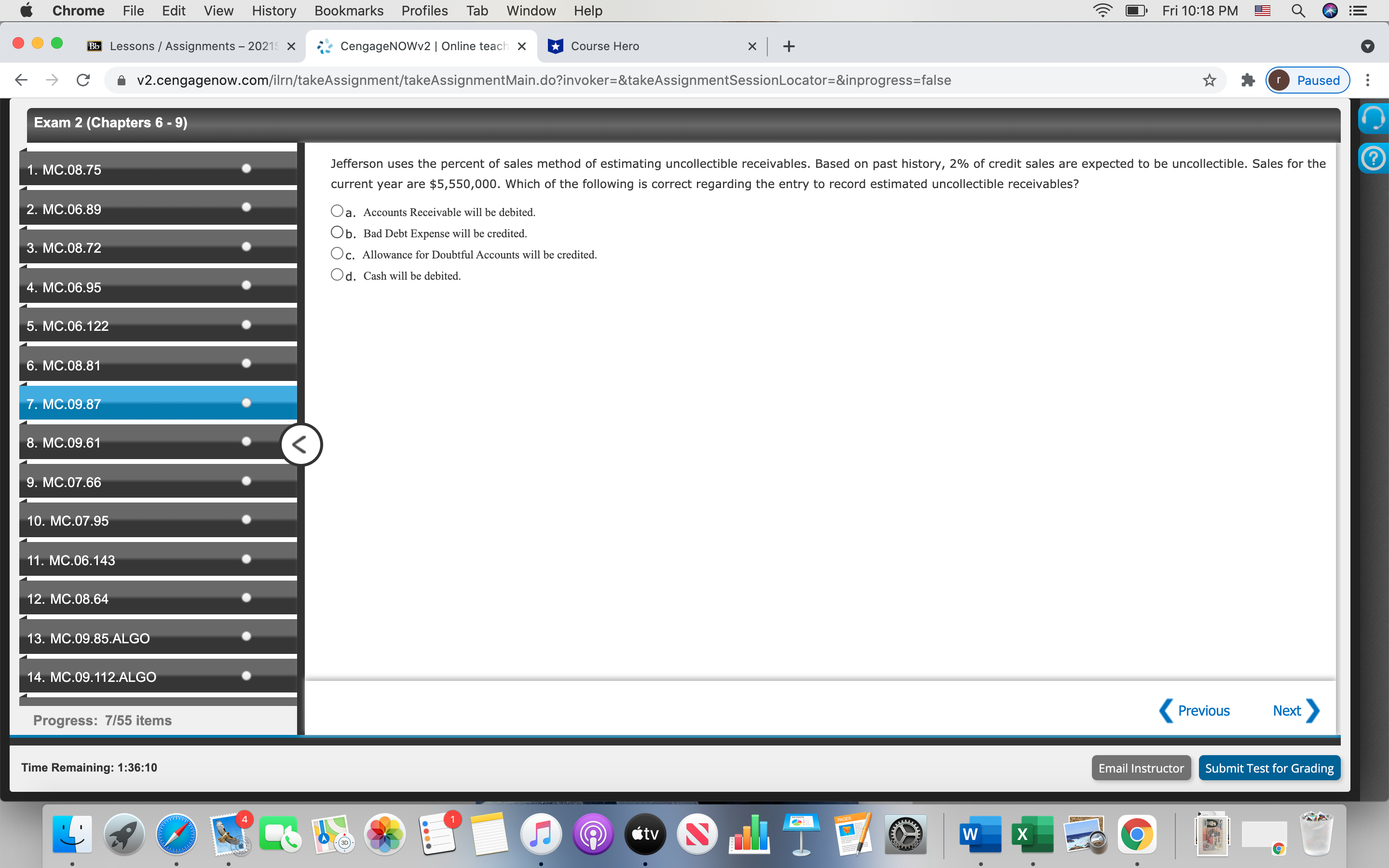 Help Fri 10:18 PM Q DE ... Bb Lessons / Assignments -