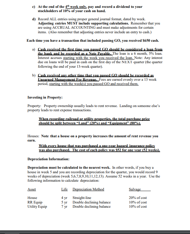 Project If you know nothing about the board game of Monopoly, please