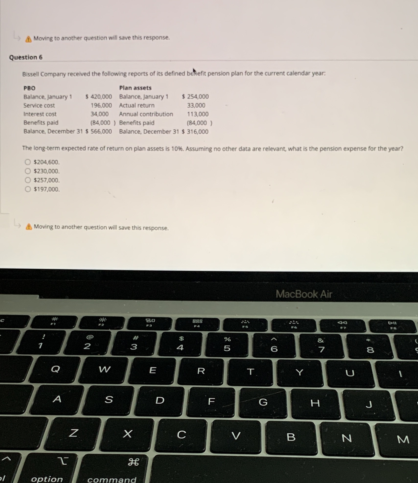 Moving to another question will save this response. Question 6 Bissell