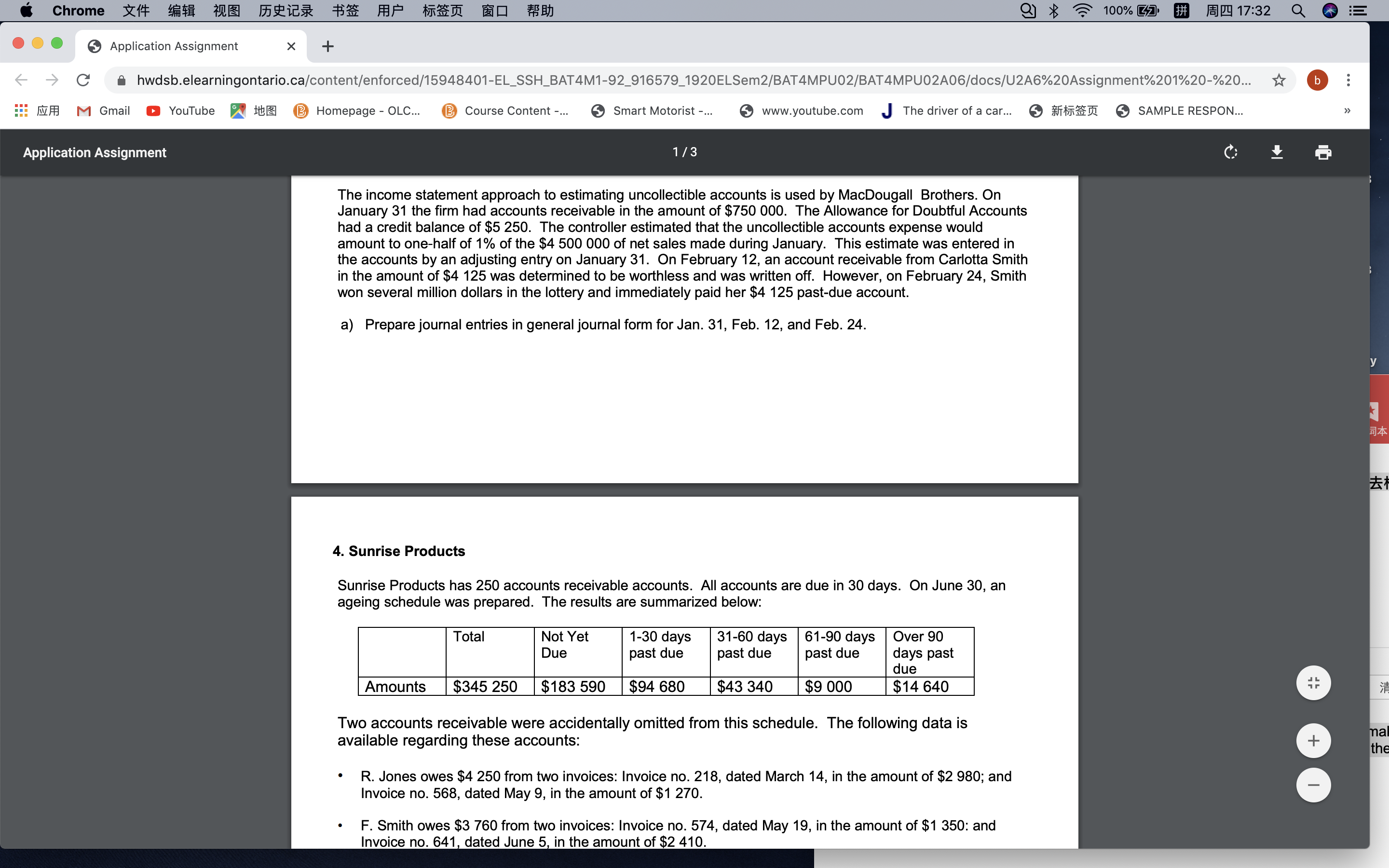 6 9 C' 6 hwdsb.elearningontario.ca/content/enforced/15948401-EL_SSH_BAT4M192_916579_'l920ELSem2/BAT4MPU02/BAT4MPU02A06/docs/U2A6%20Assignment%201%20%20... '31 o 2 ma M Gmail II
