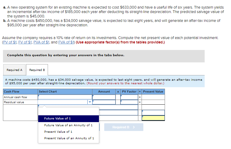 to last eight years, and will generate an after-tax Income of $95,000