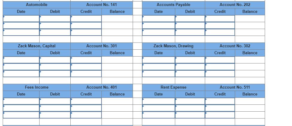 to start the firm. Purchased office equipment for $5,3e on credit from