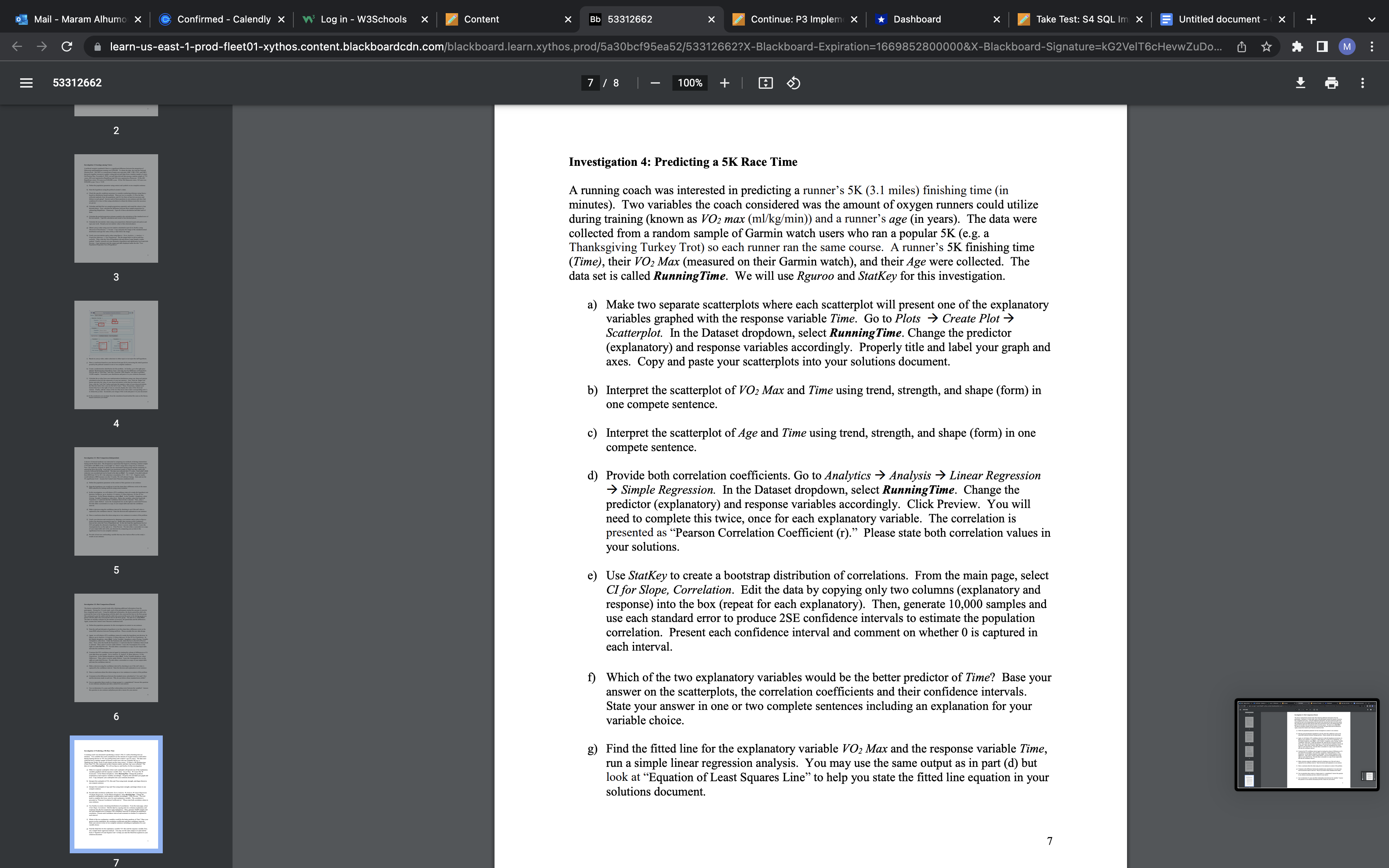 honor code rules. Thank you. Your solutions document should include the following