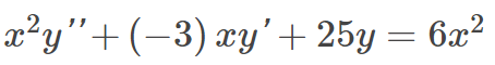 Use the parameter variation method to solve this problem. Write the solution