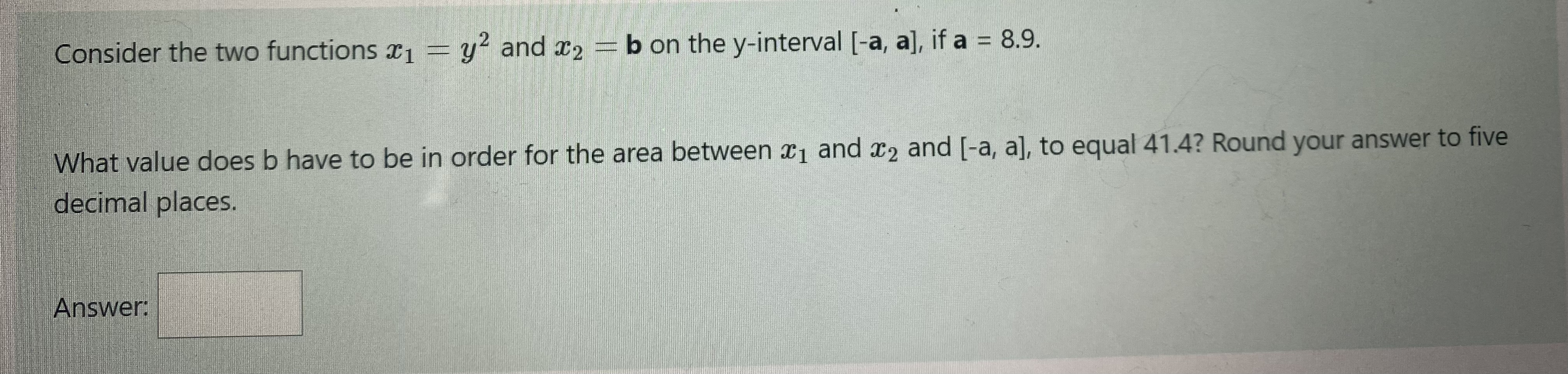 on the y-interval [-a, a], if a = 8.9. What value does