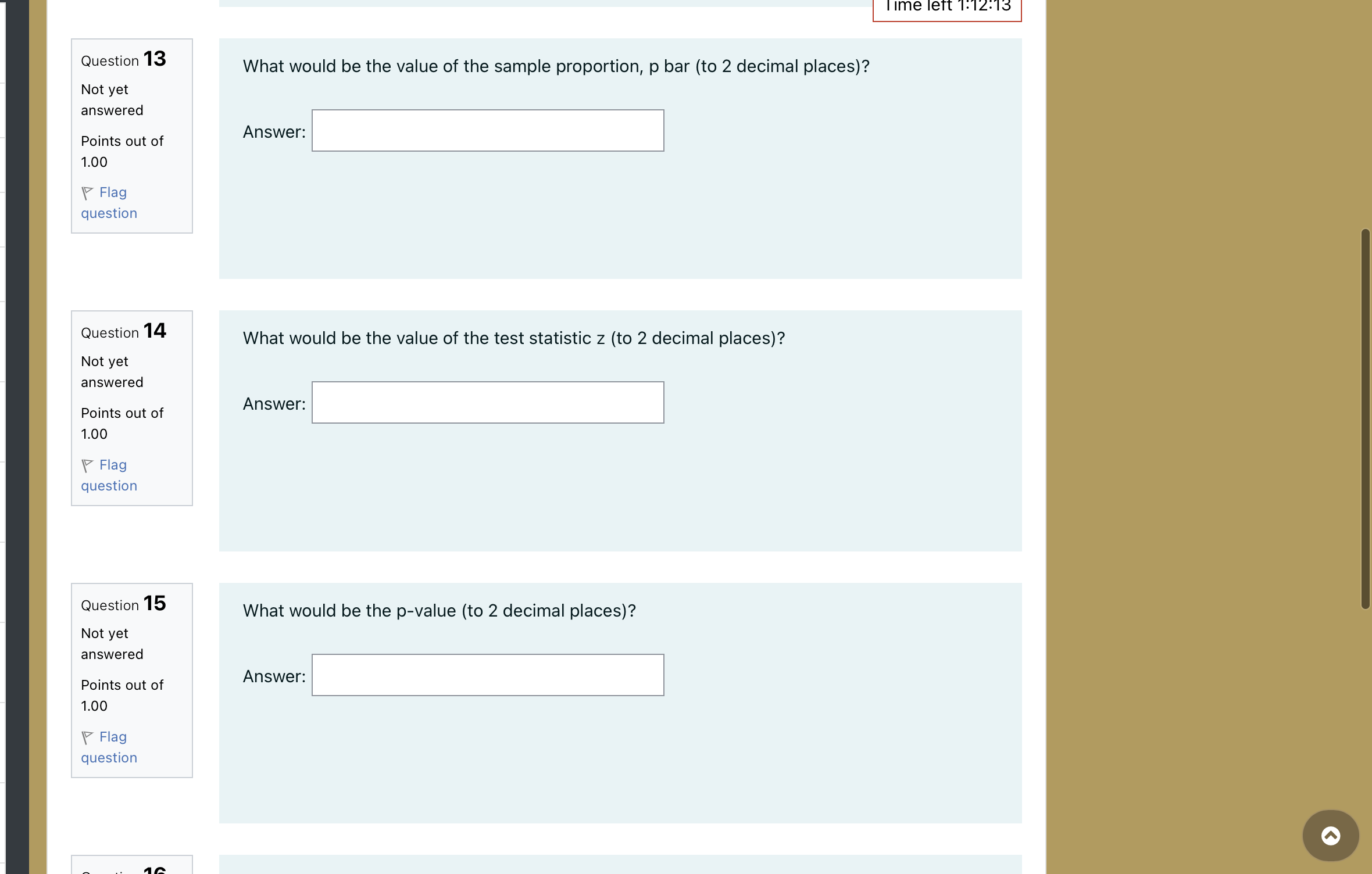 days. Based on past studies, you can assume that the standard deviation