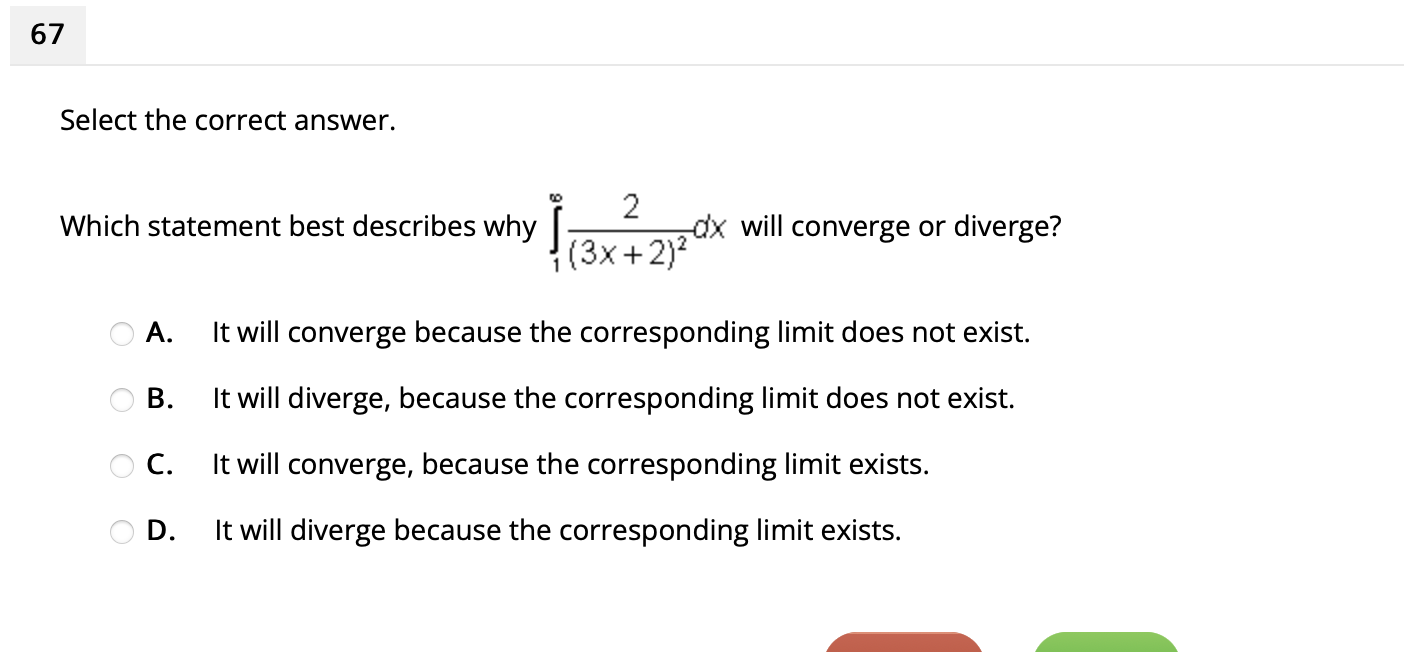 A. Integration by parts B. Partial Fraction Decomposition C. Basic Substitution D.